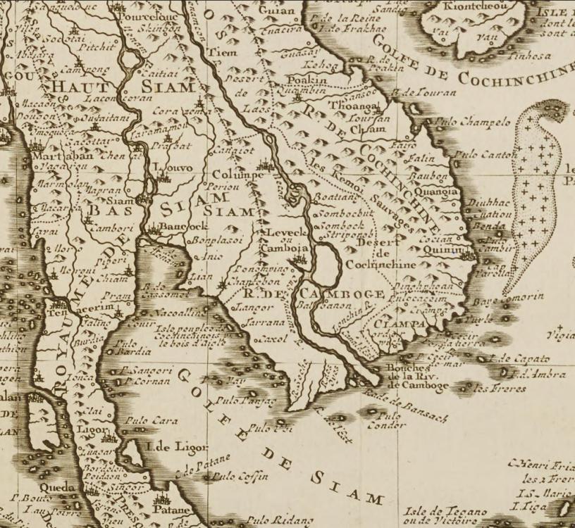 1736 - Abraham Du Bois : L'Inde de la Le Gange suivant les nouvelles observations de Messieurs de l'Académie Royae des Sciences