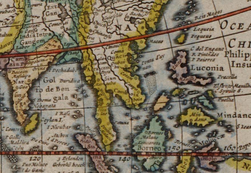 1630- Jodocus HONDIUS : Nova totius terrarum orbis geographica ac hydrographica tabula