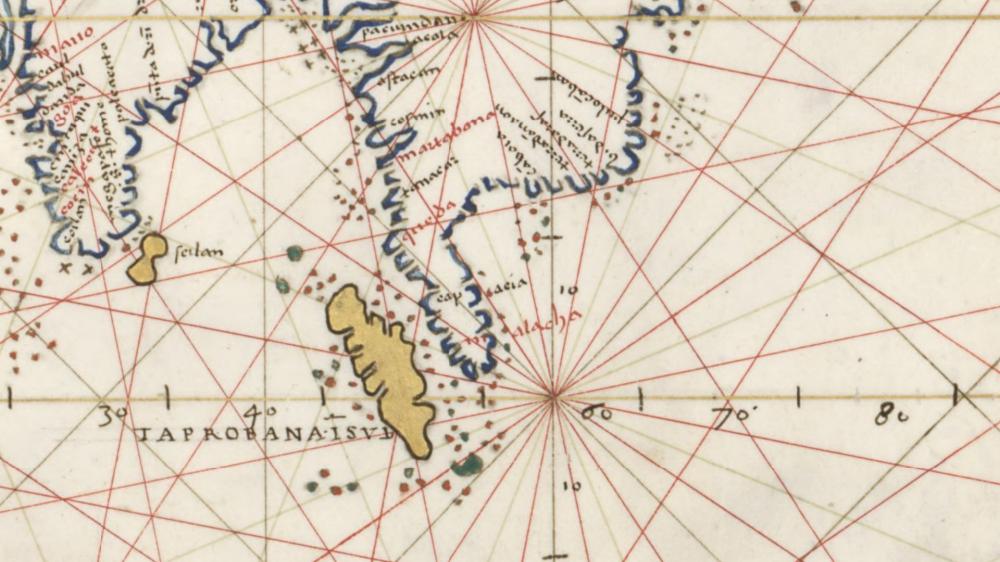 1544 - Agnese BATTISTA : Portolan atlas of 9 charts and a world map, etc.